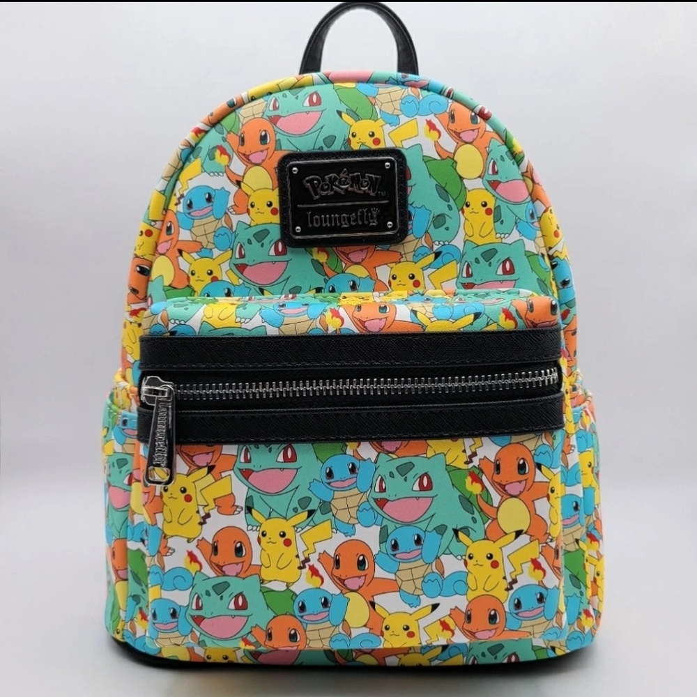 Loungefly Pokemon Starters All Over Print Mini Backpack Women's Fashion Bag